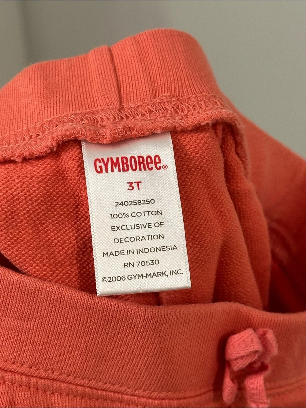 Vintage Gymboree Coral Ruffle Pocket Knit Shorts Size 3T 2007 Coral Reef Line
